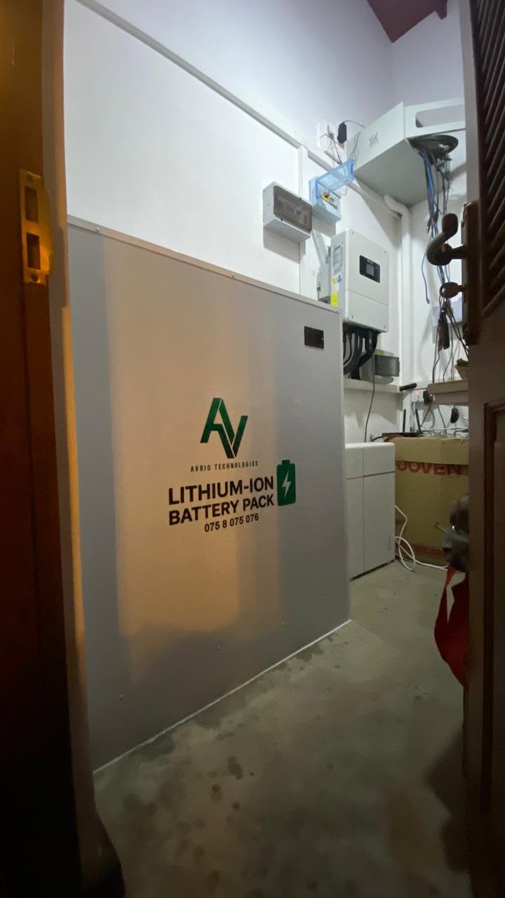 Large scale Avrio lithium-ion battery backup system with inverter installation